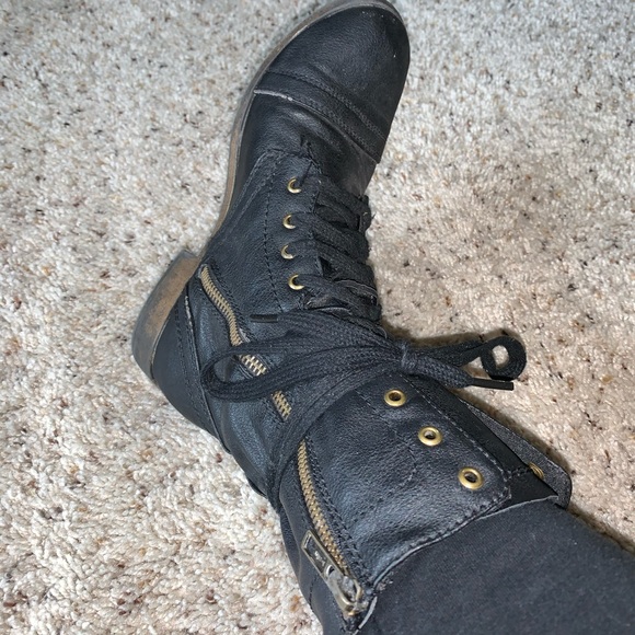 Black Combat Boots - Picture 7 of 8